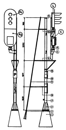 Fig. 2 Al Achtergrondscherm voor L A2 idem voor cijferbak C lichtcijferbak Verder als fig. 1